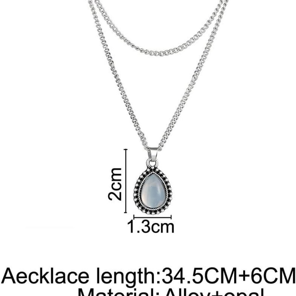 Silver Pendant Necklace Boho Women - Picture 2 of 4